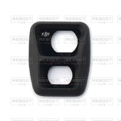 OEM-pulled DJI Air 3 Gimbal Filter Assembly with Glass on white with Reboot Hub watermark overlay — view 3