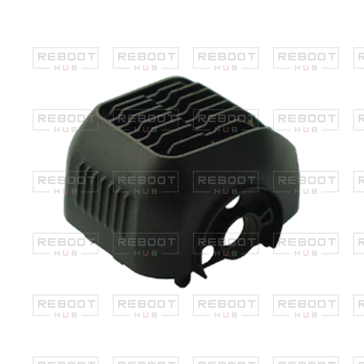 OEM-pulled DJI Air 3 Camera Frame Rear Cover on white with Reboot Hub watermark overlay — view 2