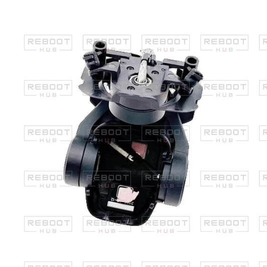 OEM-pulled DJI Air 3 Gimbal Axis Arm Assembly without Lens on white with Reboot Hub watermark overlay — source view 1