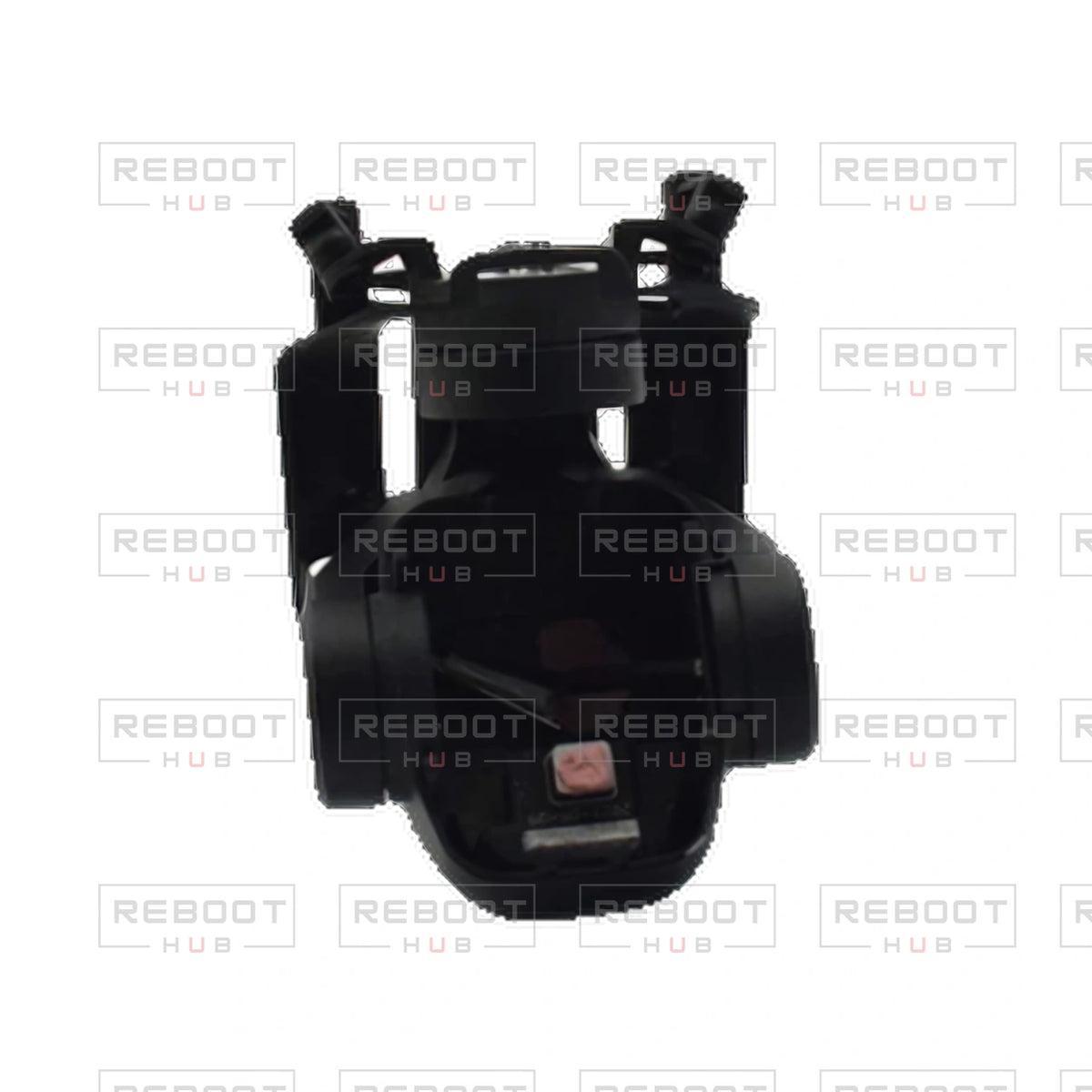 OEM-pulled DJI Air 3 Gimbal Axis Arm Assembly without Lens on white with Reboot Hub watermark overlay — source view 3