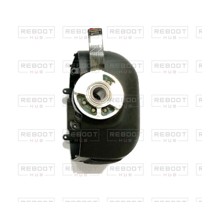 OEM-pulled DJI Air 3S Camera Frame Rear Cover with Pitch Motor on white with Reboot Hub watermark overlay — view 2