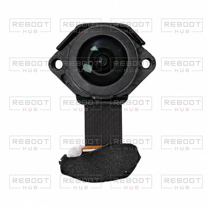 DJI Air 3 Vision Fisheye Camera close detail view on white with Reboot Hub watermark overlay