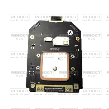 OEM-pulled DJI Air 3S GPS and IMU Board on white with Reboot Hub watermark overlay — source view 3