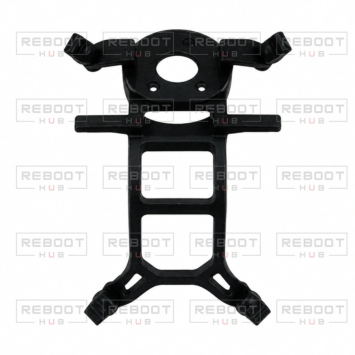 DJI Air 3 Lower Vibration Absorbing Bracket close detail view on white with Reboot Hub watermark overlay