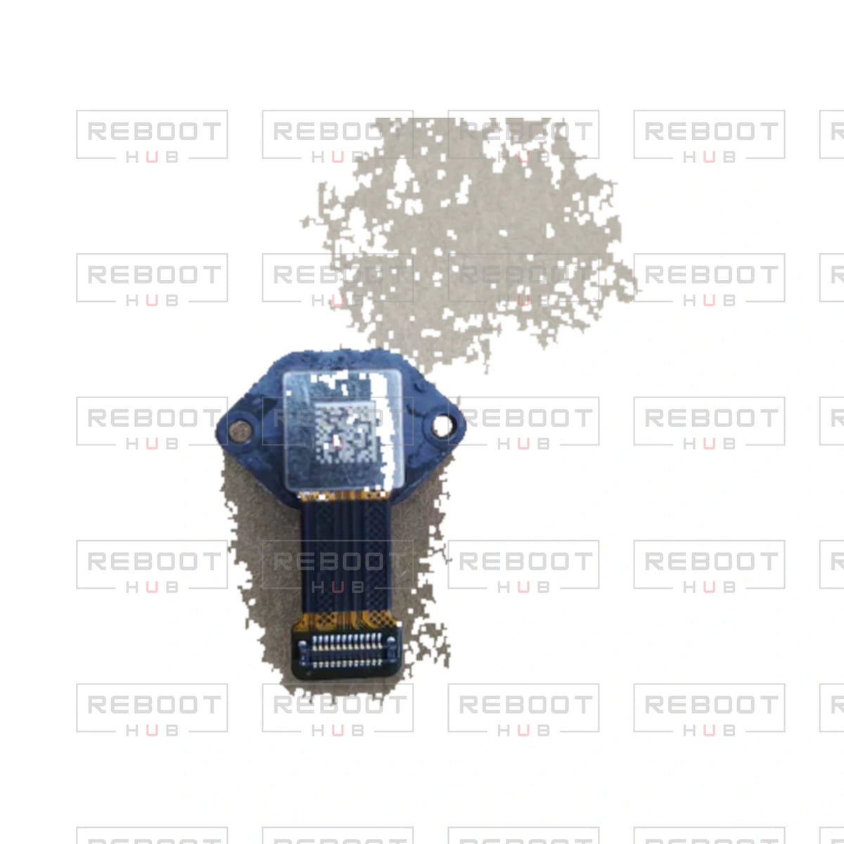 OEM-pulled DJI Air 3 Fisheye Camera on white with Reboot Hub watermark overlay — view 6
