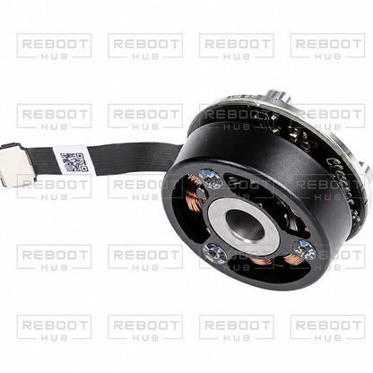 DJI Air 3 Gimbal Pitch Motor close detail view on white with Reboot Hub watermark overlay