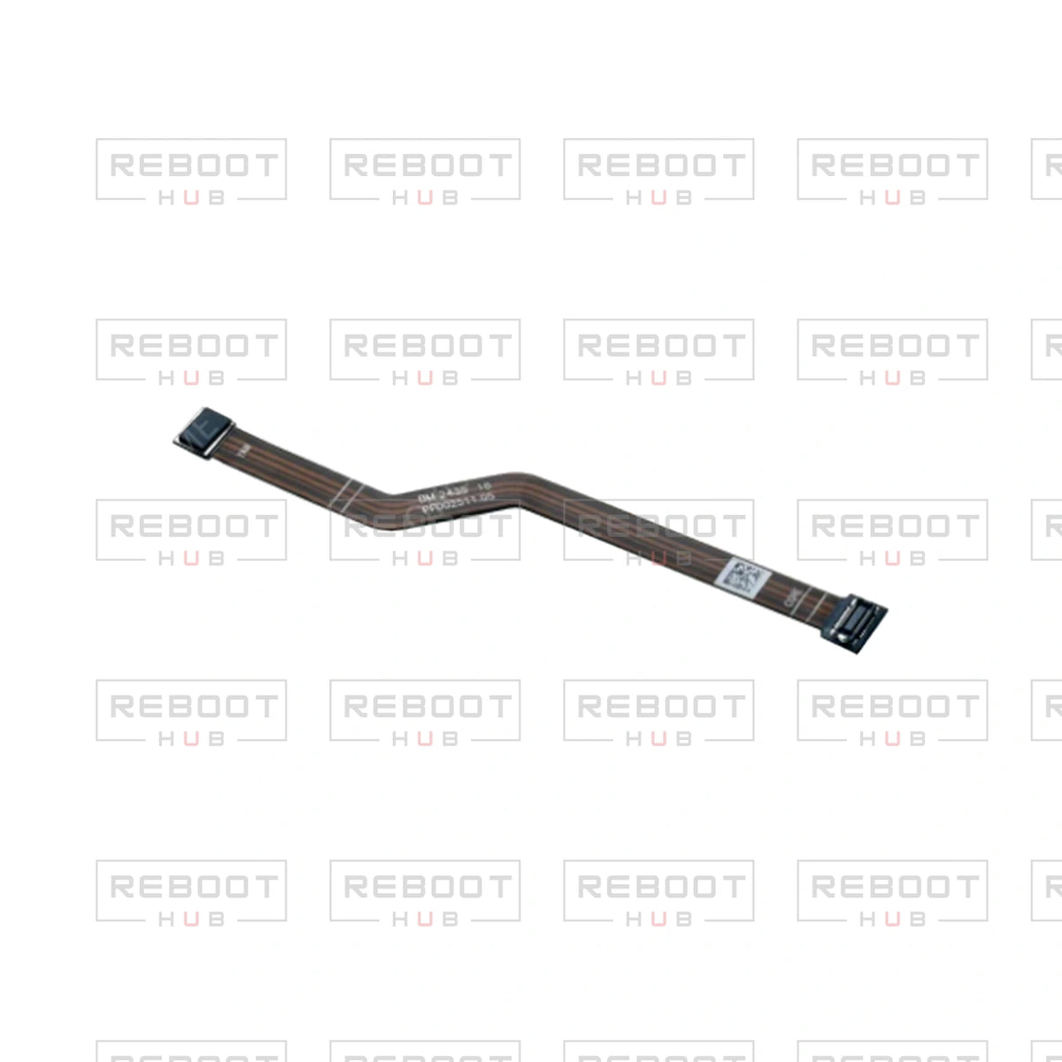 OEM-pulled DJI Air 3S Gimbal Flexible Flat Cable on white with Reboot Hub watermark overlay — view 2