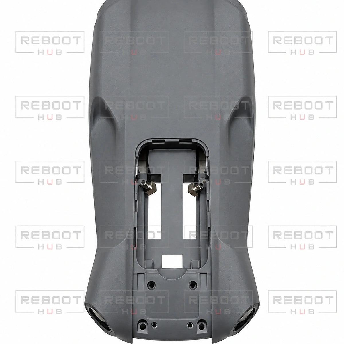 DJI Air 3 Upper Shell close detail view on white with Reboot Hub watermark overlay