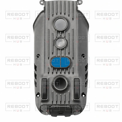 DJI Air 3 Bottom Shell close detail view on white with Reboot Hub watermark overlay