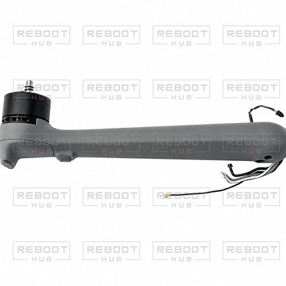 DJI Air 3 Rear Arm Shell with Faulty Motor Left close detail view on white with Reboot Hub watermark overlay