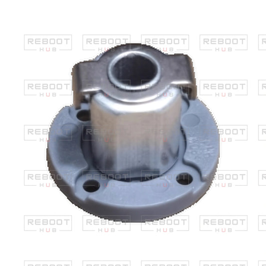 OEM-pulled DJI Air 3S Rear Arm Pivot Shaft on white with Reboot Hub watermark overlay — source view 1