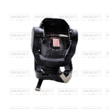 OEM-pulled DJI Air 3S Gimbal Axis Arm Assembly without Lens on white with Reboot Hub watermark overlay — source view 3