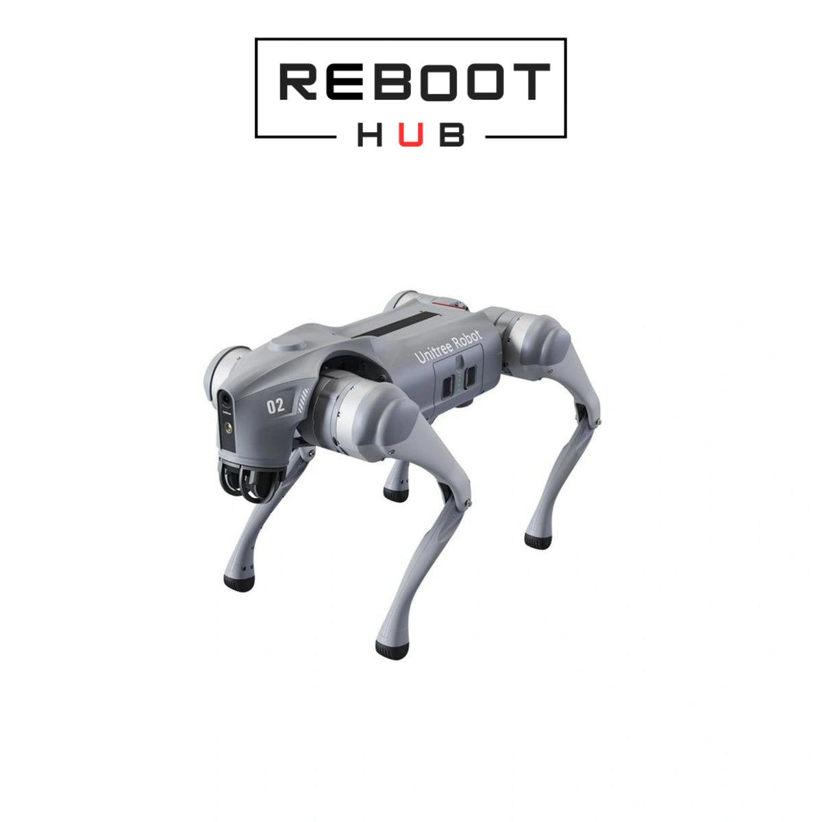 Certified Refurbished Unitree Go 2 - agile quadruped robot in black with dynamic movement capabilities and advanced sensors