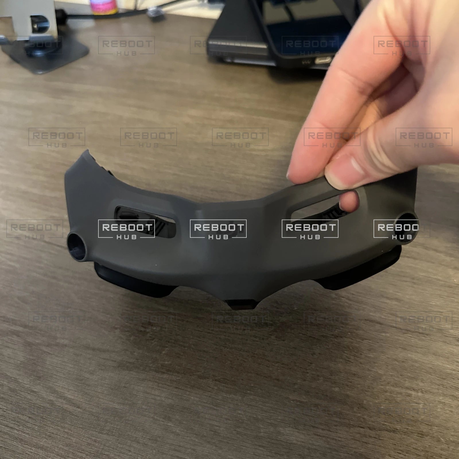 OEM-pulled DJI Goggles 2 mask and touchpad assembly, underside view with DJI marking