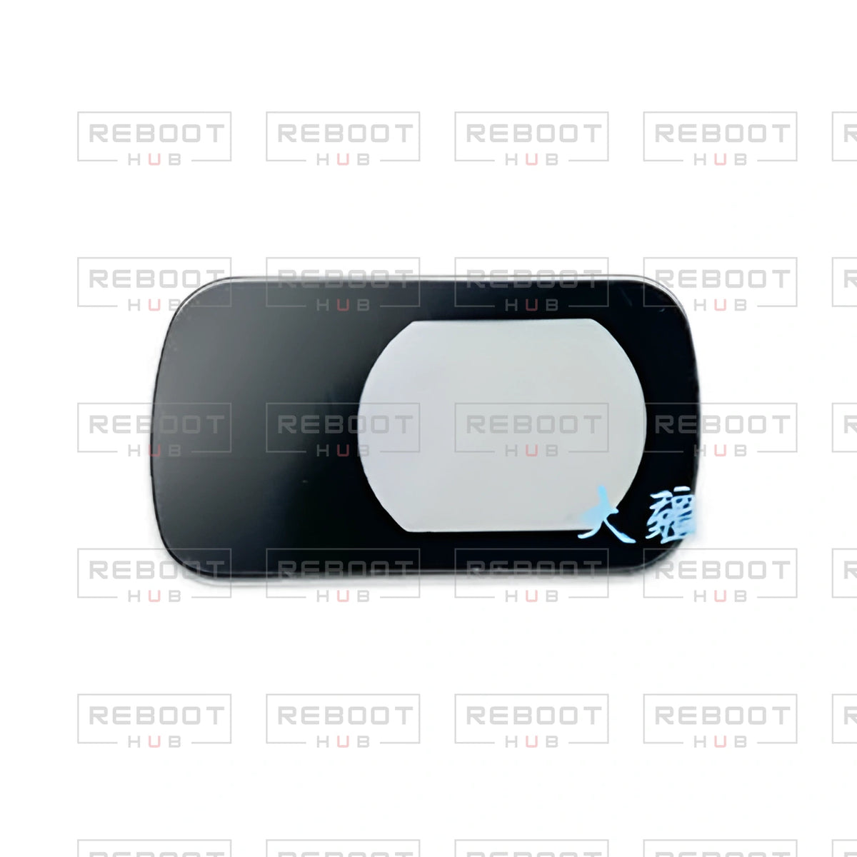 Close detail of OEM-pulled DJI Mini 2 SE Camera Lens Glass with Reboot Hub watermark overlay