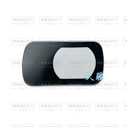 Close detail of OEM-pulled DJI Mini 2 SE Camera Lens Glass with Reboot Hub watermark overlay