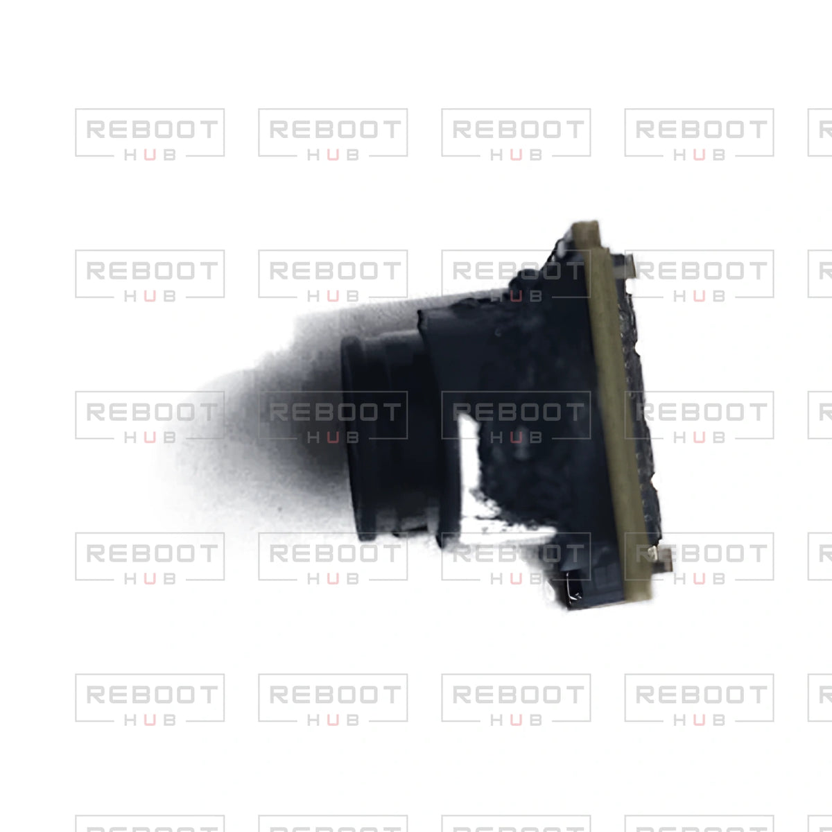 OEM-pulled DJI Mavic Mini Camera Lens Core on white with Reboot Hub watermark overlay — view 3