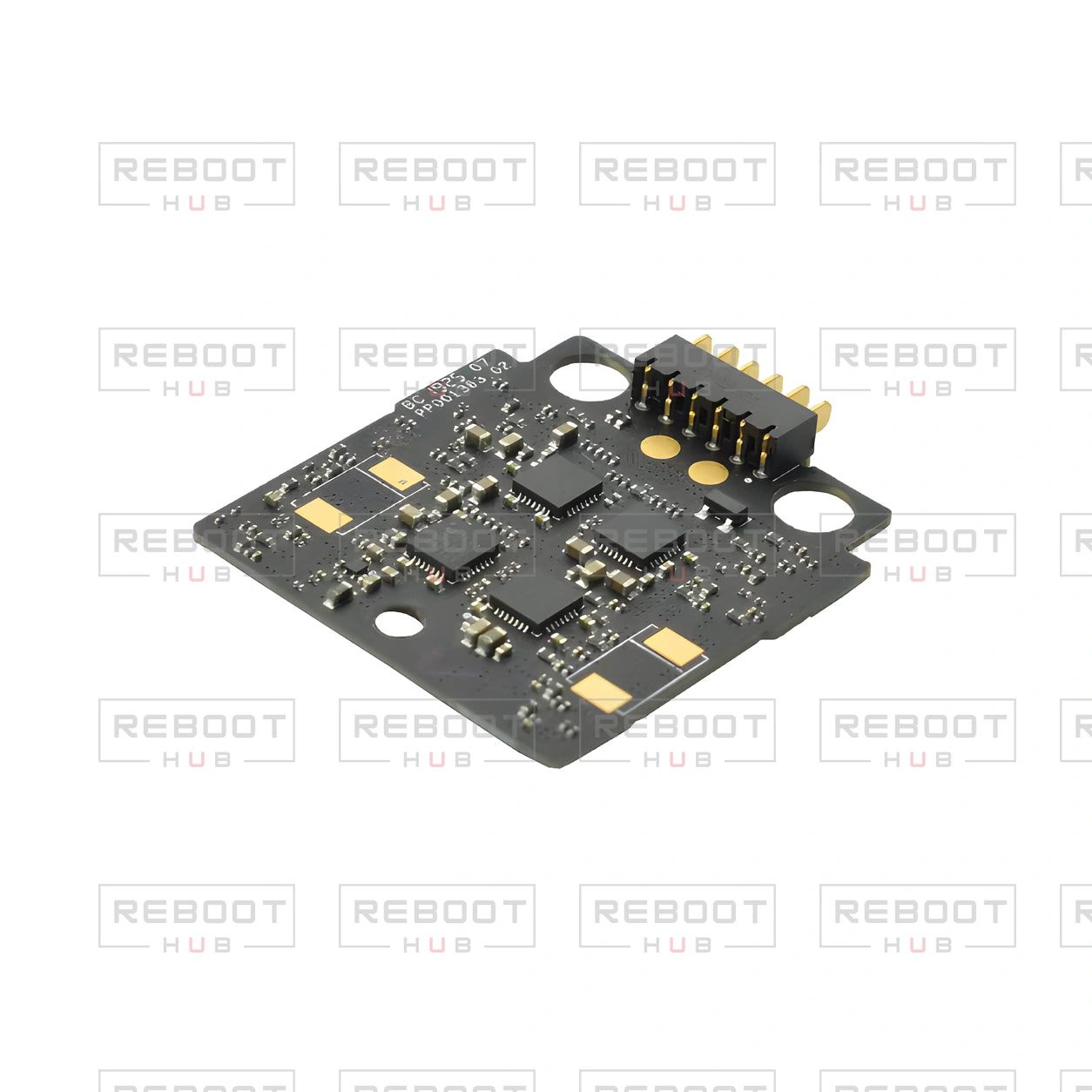 OEM-pulled DJI Mavic Mini ESC Board on white with Reboot Hub watermark overlay — view 3