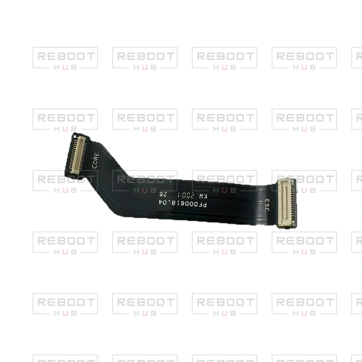 OEM-pulled DJI Mavic Mini ESC Flexible Flat Cable on white with Reboot Hub watermark overlay — view 6