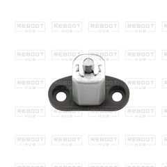 OEM-pulled DJI Mavic Mini Front Arm Hinge Axis Left on white with Reboot Hub watermark overlay — view 1