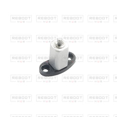 OEM-pulled DJI Mavic Mini Front Arm Hinge Axis Left on white with Reboot Hub watermark overlay — view 4