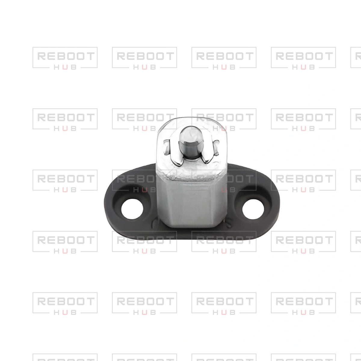 OEM-pulled DJI Mavic Mini Front Arm Hinge Axis Right on white with Reboot Hub watermark overlay — view 1