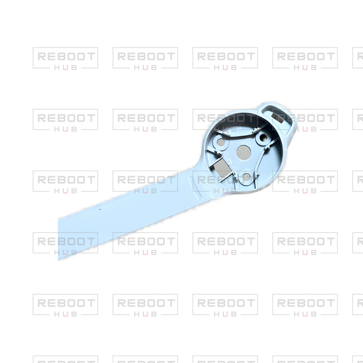 OEM-pulled DJI Mavic Mini Front Arm Shell Right on white with Reboot Hub watermark overlay — view 5