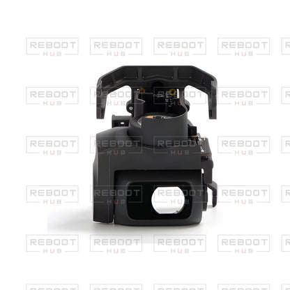 OEM-pulled DJI Mavic Mini Gimbal Axis Arm Assembly without Lens on white with Reboot Hub watermark overlay — view 1