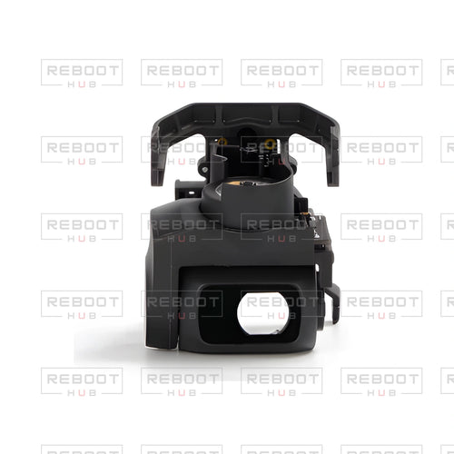 OEM-pulled DJI Mavic Mini Gimbal Axis Arm Assembly without Lens on white with Reboot Hub watermark overlay — view 1