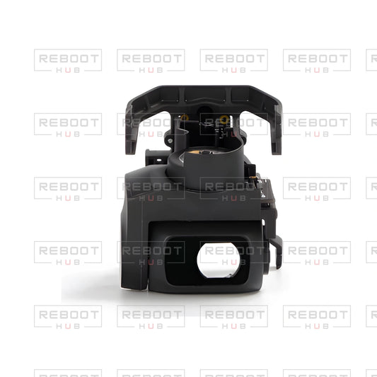 OEM-pulled DJI Mavic Mini Gimbal Axis Arm Assembly without Lens on white with Reboot Hub watermark overlay — view 1