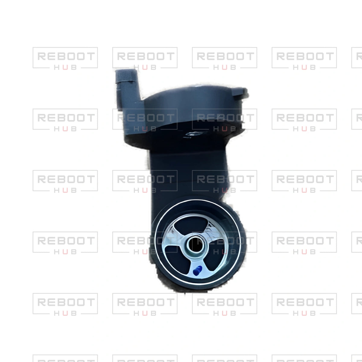 OEM-pulled DJI Mavic Mini Gimbal Axis Arm Upper Bracket on white with Reboot Hub watermark overlay — view 1