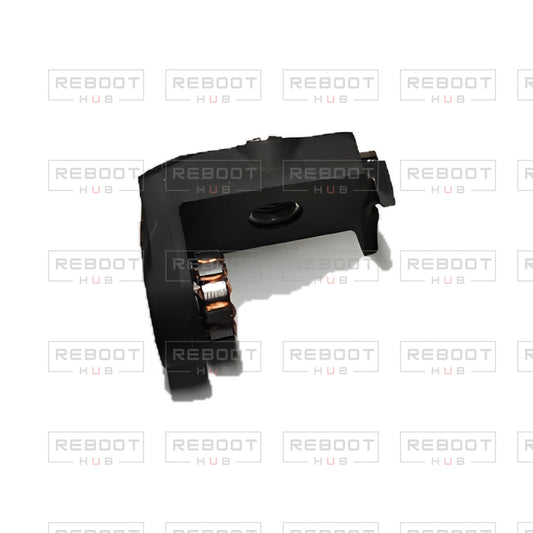 OEM-pulled DJI Mavic Mini Gimbal Lower Bracket with Roll Motor on white with Reboot Hub watermark overlay — view 1
