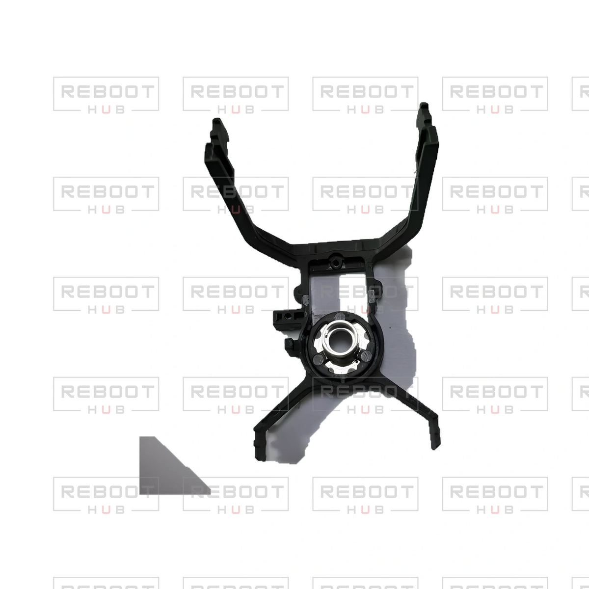 OEM-pulled DJI Mavic Mini Gimbal Vibration Absorbing Bracket on white with Reboot Hub watermark overlay — view 3