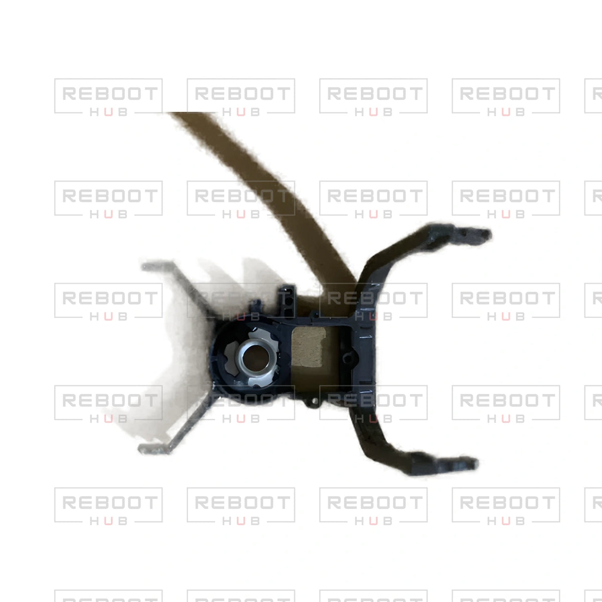OEM-pulled DJI Mavic Mini Gimbal Vibration Absorbing Bracket on white with Reboot Hub watermark overlay — view 4