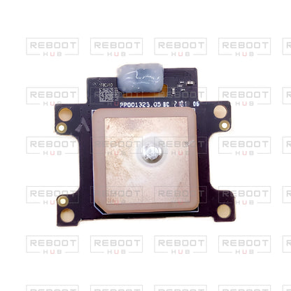 OEM-pulled DJI Mavic Mini GPS Board on white with Reboot Hub watermark overlay — view 1