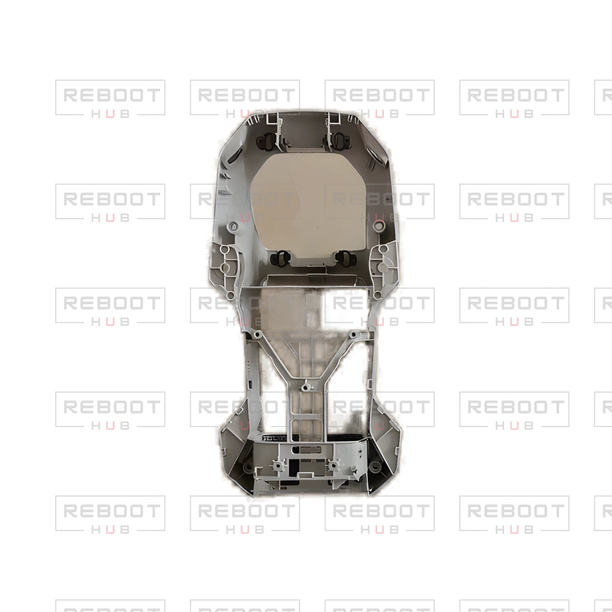 OEM-pulled DJI Mavic Mini Middle Frame on white with Reboot Hub watermark overlay — view 2