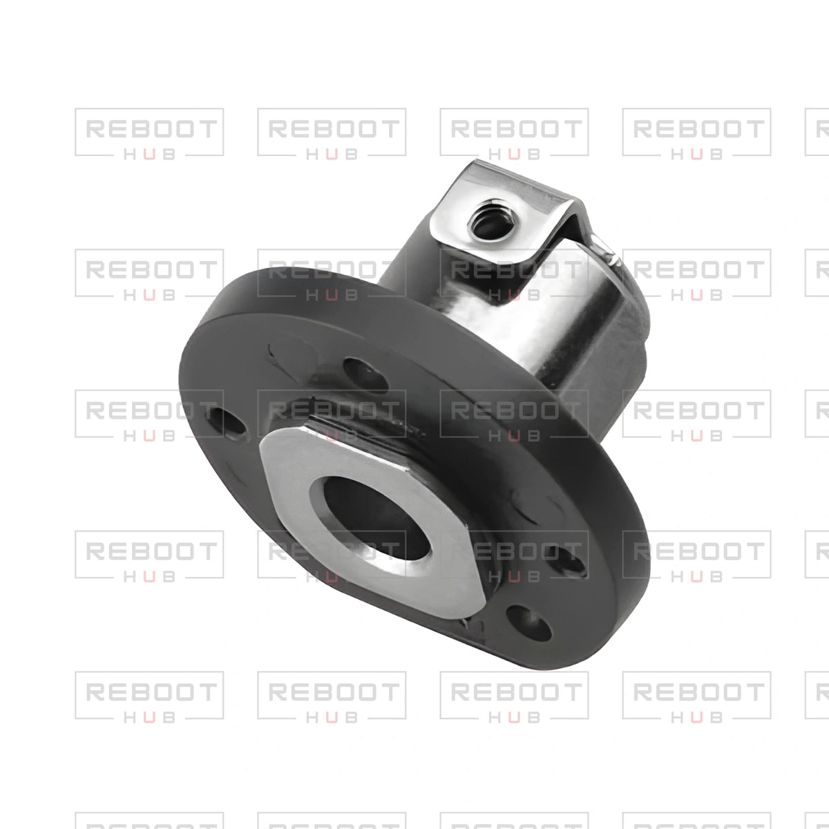 OEM-pulled DJI Mavic Mini Rear Arm Hinge Axis Right on white with Reboot Hub watermark overlay — view 1