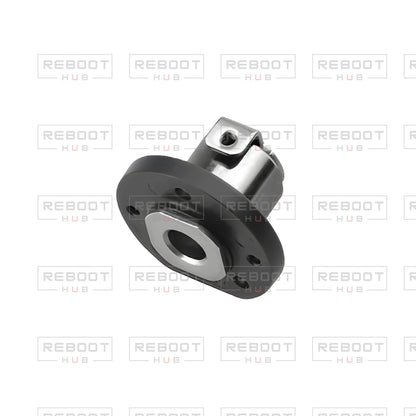 OEM-pulled DJI Mavic Mini Rear Arm Hinge Axis Right on white with Reboot Hub watermark overlay — view 2