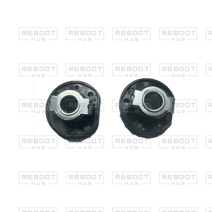 OEM-pulled DJI Mavic Mini Rear Arm Hinge Axis Right on white with Reboot Hub watermark overlay — view 3