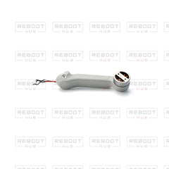 OEM-pulled DJI Mavic Mini Rear Arm Left on white with Reboot Hub watermark overlay — view 3