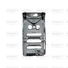 OEM-pulled DJI Mini 2 Bottom Shell on white with Reboot Hub watermark overlay — view 1