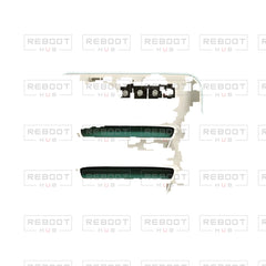 OEM-pulled DJI Mini 2 Bottom Shell on white with Reboot Hub watermark overlay — view 3