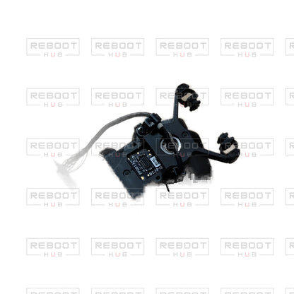 OEM-pulled DJI Mini 2 Gimbal Assembly on white with Reboot Hub watermark overlay — view 6