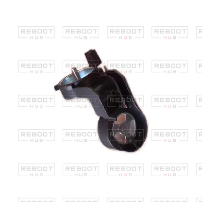 OEM-pulled DJI Mini 2 Gimbal Axis Arm Upper Bracket on white with Reboot Hub watermark overlay — view 2