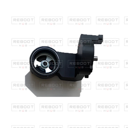 OEM-pulled DJI Mini 2 Gimbal Axis Arm Upper Bracket on white with Reboot Hub watermark overlay — view 4