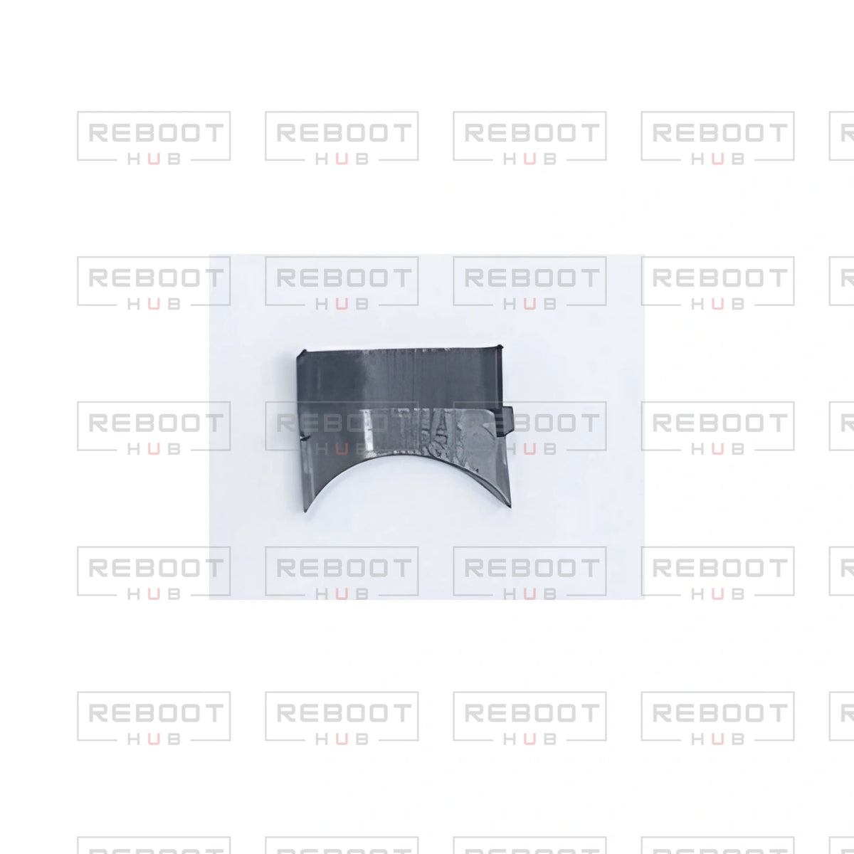 OEM-pulled DJI Mini 2 Gimbal Cover Plate on white with Reboot Hub watermark overlay — view 2