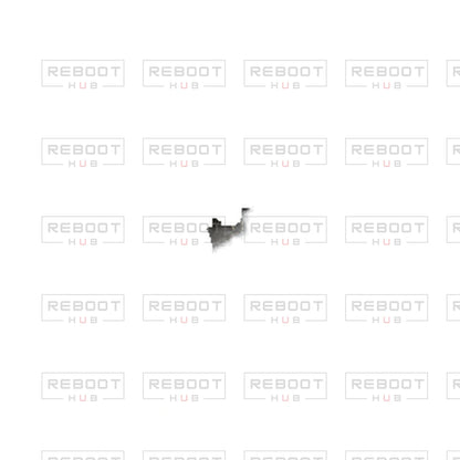 OEM-pulled DJI Mini 2 Gimbal Lower Bracket with Roll Motor on white with Reboot Hub watermark overlay — view 4