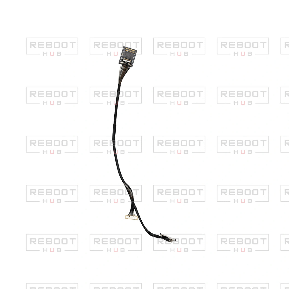 OEM-pulled DJI Mini 2 Gimbal Signal Cable on white with Reboot Hub watermark overlay — view 3