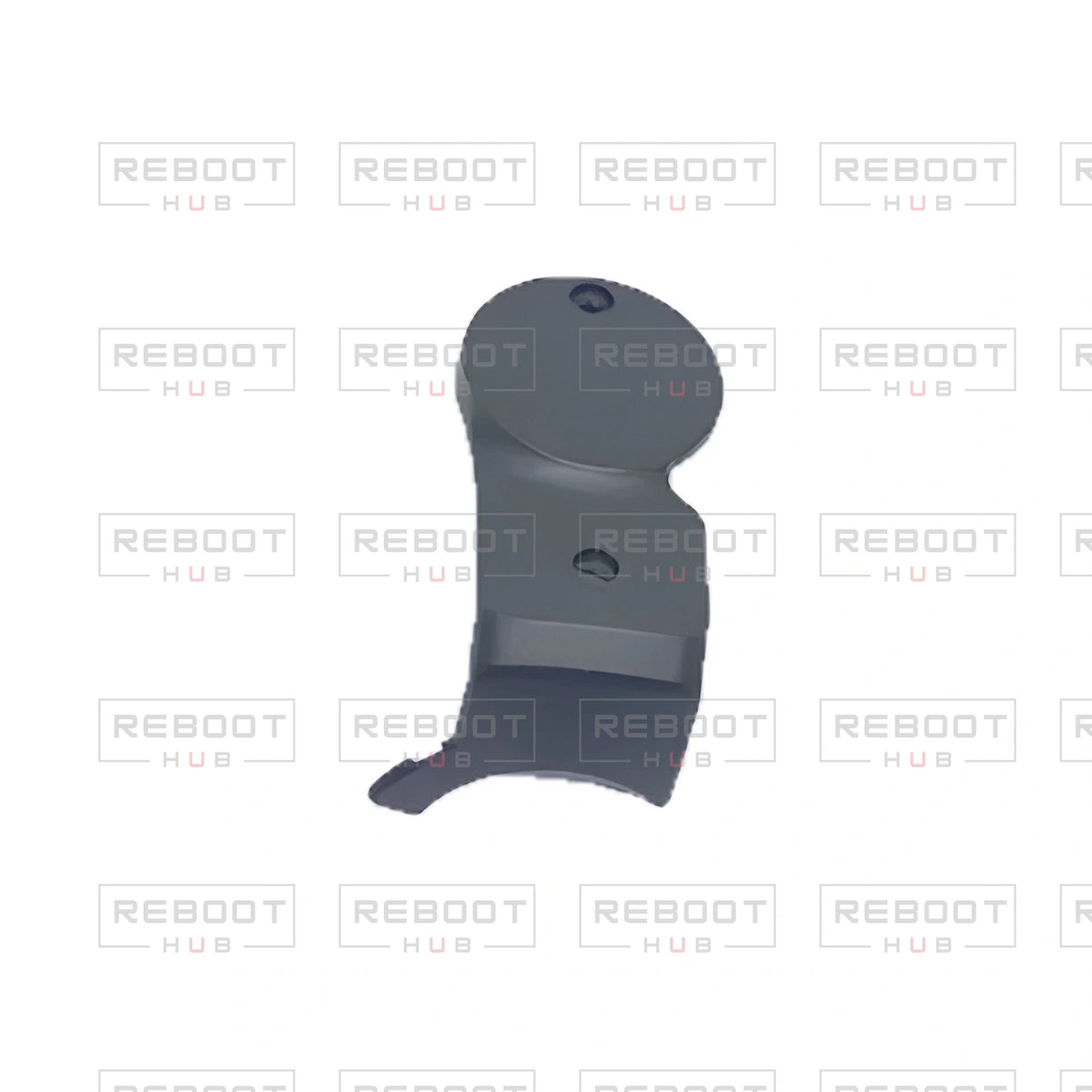 OEM-pulled DJI Mini 2 Gimbal Upper Bracket Cover on white with Reboot Hub watermark overlay — view 1