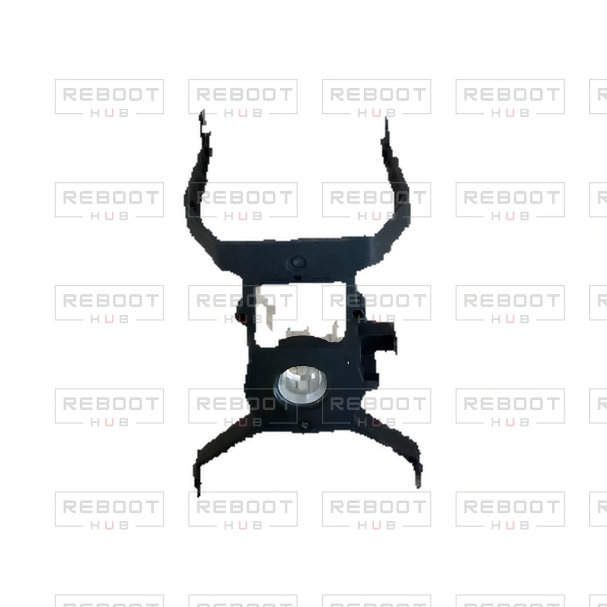 OEM-pulled DJI Mini 2 Gimbal Vibration Absorbing Bracket on white with Reboot Hub watermark overlay — view 2